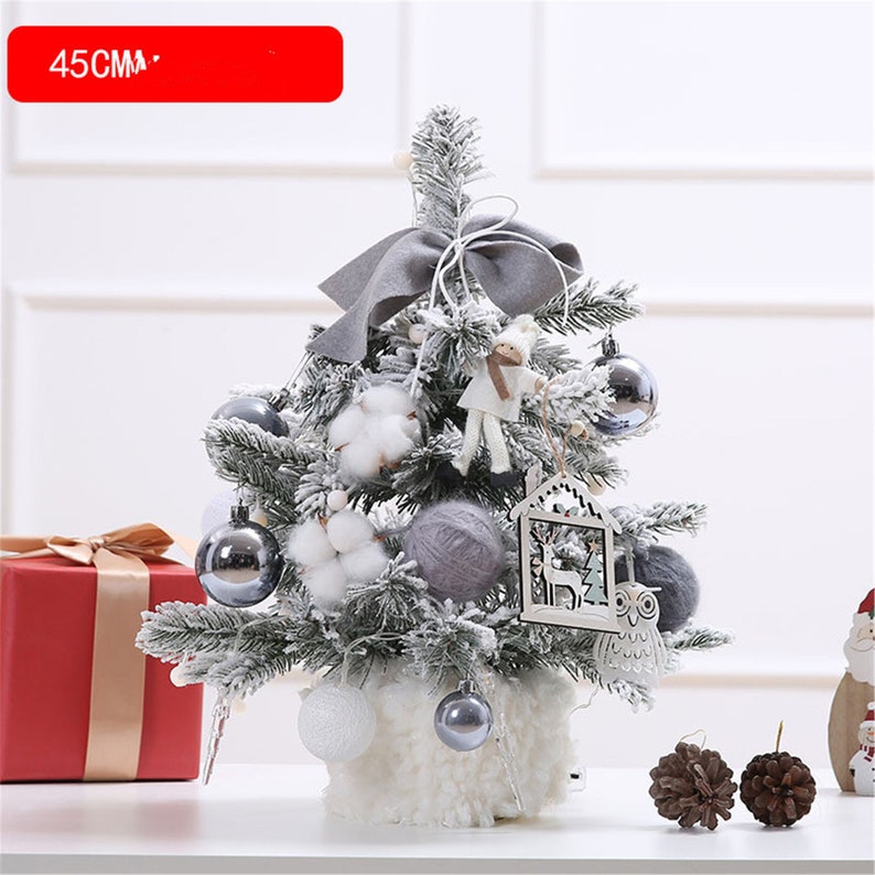 DIY Christmas Tree,Xmas Gift 18 Length Tabletop Christmas Tree Mini Christmas Tree,Desktop Christmas Tree Decoration,Led Christmas Tree