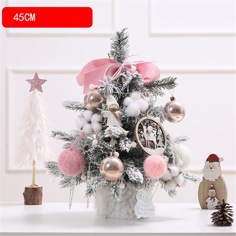 DIY Christmas Tree,Xmas Gift 18 Length Tabletop Christmas Tree Mini Christmas Tree,Desktop Christmas Tree Decoration,Led Christmas Tree