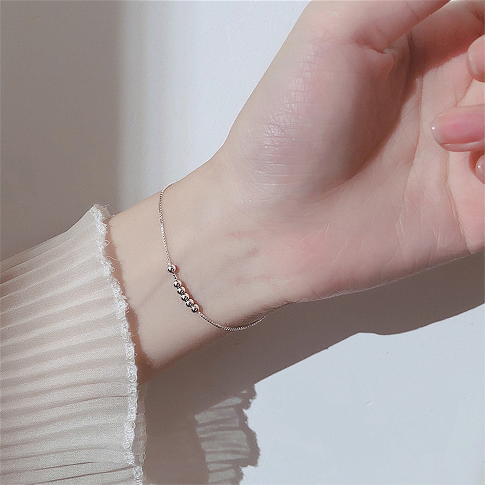 Minimalist Bracelet Beading Bracelet Simple Bracelet Charm Etsy