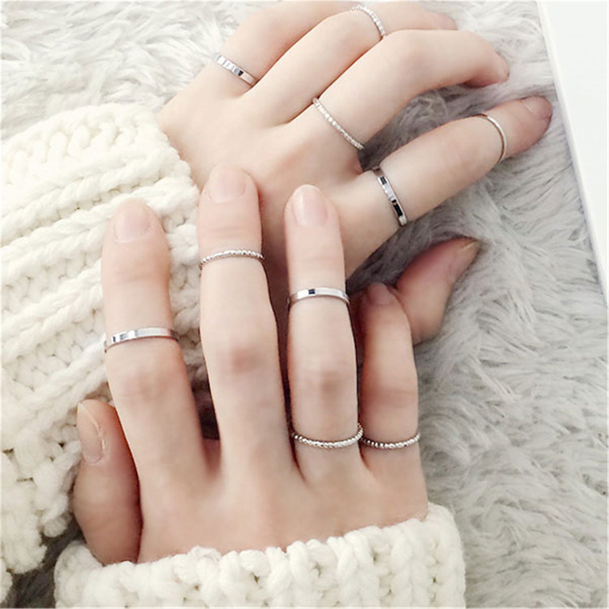 10Pcs/Set Vintage Fashion Leaf Stone Midi Ring Sets Crystal Opal Knuckle Rings 10Pcs/Set Vintage Fashion Leaf Stone Midi Ring Sets Crystal Opal Knuckle Rings