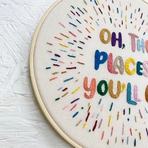 Fully Custom Embroidery, personalised gift, Nursery decor, Embroidery hoop, Scandi Home, Wall art, Typography, new baby gift, handmade, kids