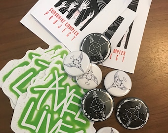 Paquete exclusivo de pegatinas/pin de Corrosive Complex Project