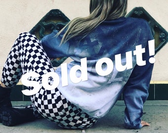 Limited Edition Corrosive Dyed Axel Lives ghost stenciled crewneck sweater