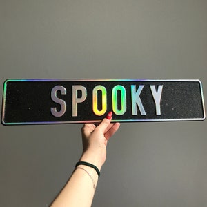 Placa de carro preta personalizada, placa frontal Euro, Delete Home, decoração de casa, metal, arco-íris personalizado, presente da filha. Presente de Dia das Mães