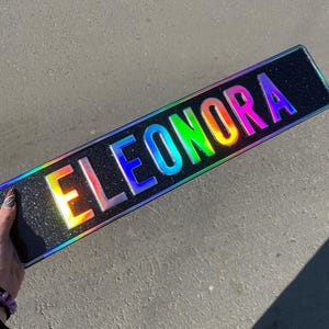 Custom Black License Plate Delete, Front Decor Metal Personalized gift from daughter. Father's day gift