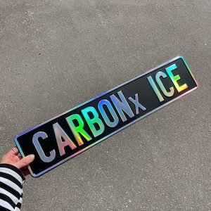 Placa de carro frontal preta personalizada, exclua a decoração da casa, metal, presente engraçado personalizado da filha, decoração infantil, coruja