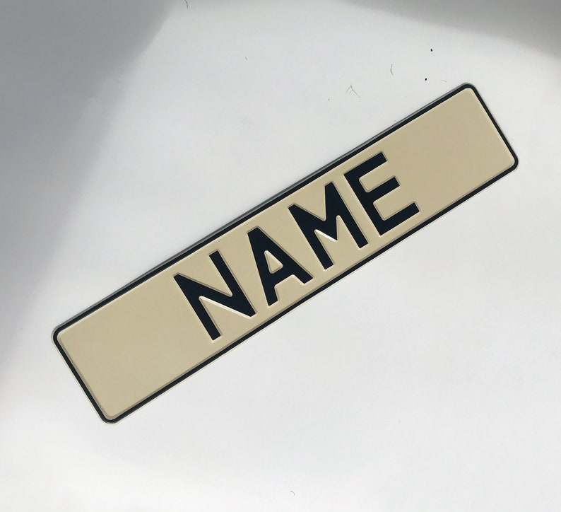 Download Beige Mockup License Name Plate Home Decor Metal Art | Etsy