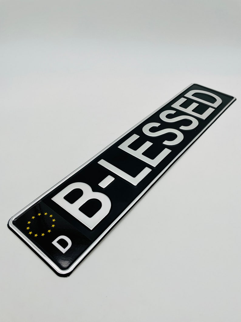 Custom Black European License Plate German Copy Personalized Etsy