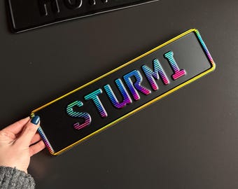 Embossed Aluminum Nameplate: Ready Car Home Garage Decor, License plate with minor defects, Watch out sis