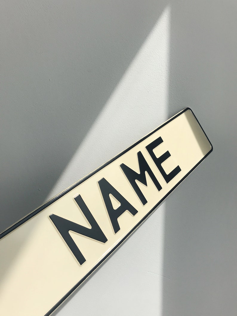 Download Beige Mockup License Name Plate Home Decor Metal Art | Etsy