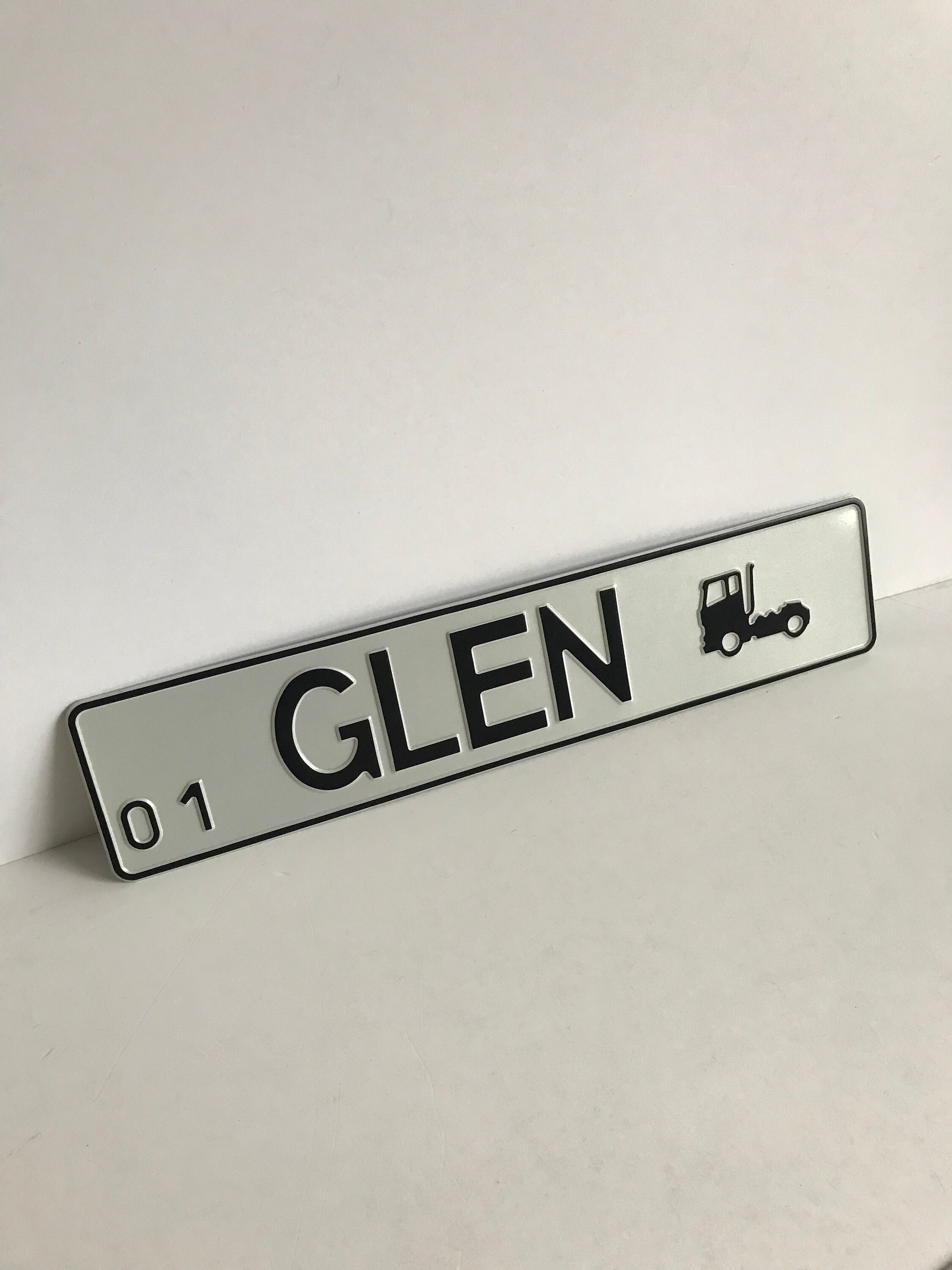 Custom European White License Plate Name Plate Reflective Copy Etsy