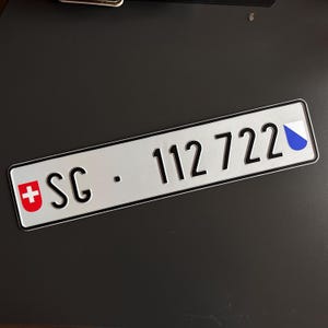 Custom European Embossed License Plate Name White Sign Copy Personalized Delete Interior Gift Aluminum Car Cling. Father's day gift
