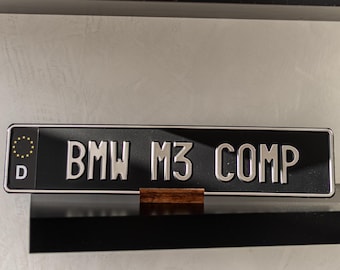 Custom Embossed European License Plate: Personalized Aluminum Sign