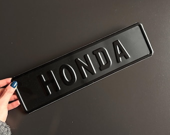 Embossed Aluminum Nameplate: Ready Car Home Garage Decor, License plate with minor defects, Watch out sis