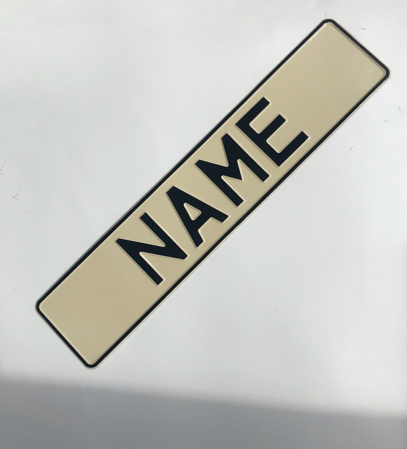 Download Beige Mockup License Name Plate Home Decor Metal Art | Etsy
