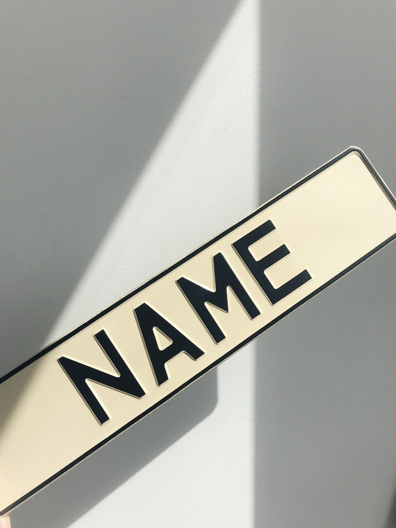 Download Beige Mockup License Name Plate Home Decor Metal Art | Etsy