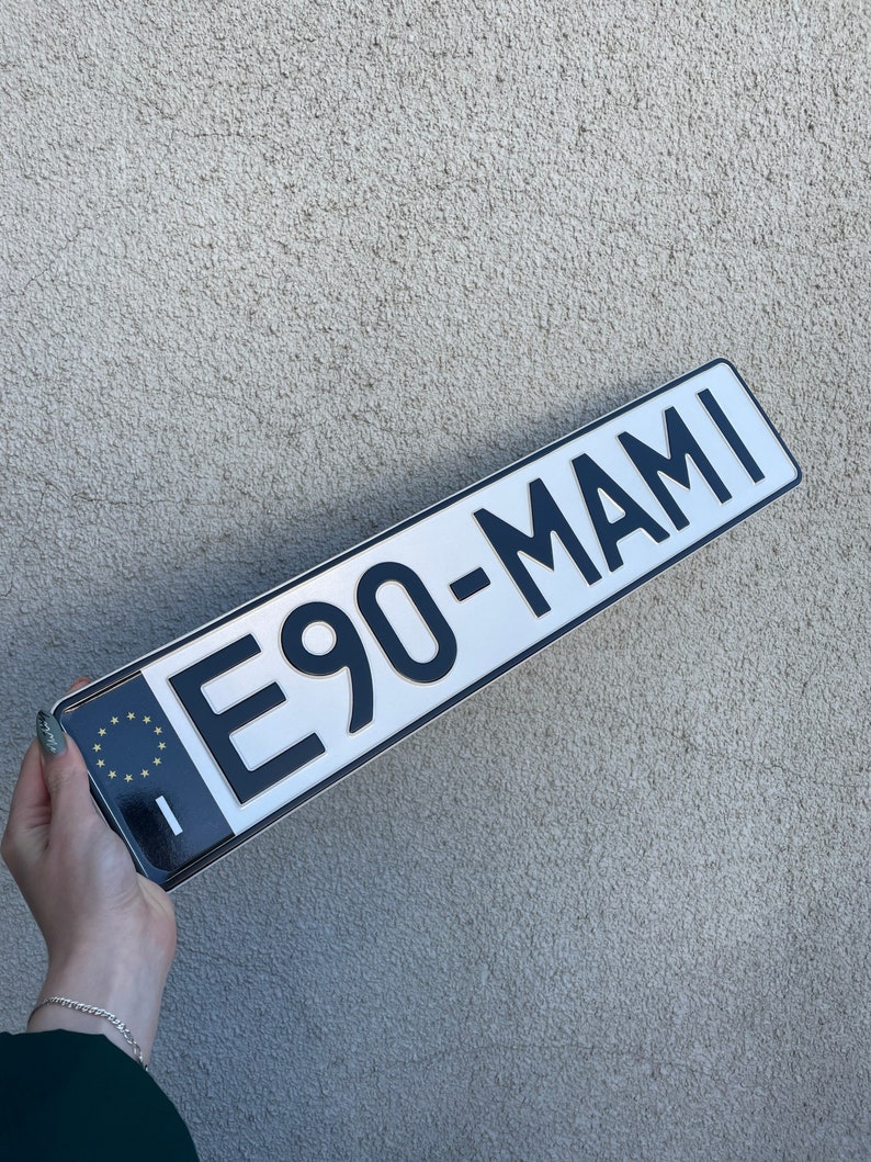 Custom Black European License Plate German Copy Personalized Etsy