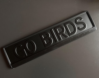 European License Plate Go birds with frame, ready unique signs, Home Decor Metal Old Art Front Delete Garage Funny Gift