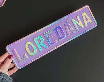Custom Lavander Nameplate. Wall Hangings Signs. Front License Plate Delete. Car decoration