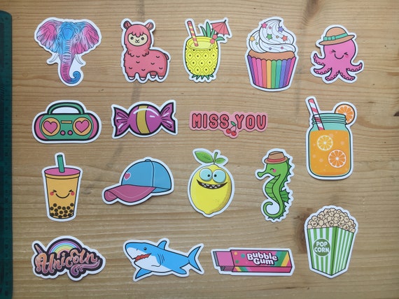 lot of girly stickers kawaii cute chill pink color vsco etsy