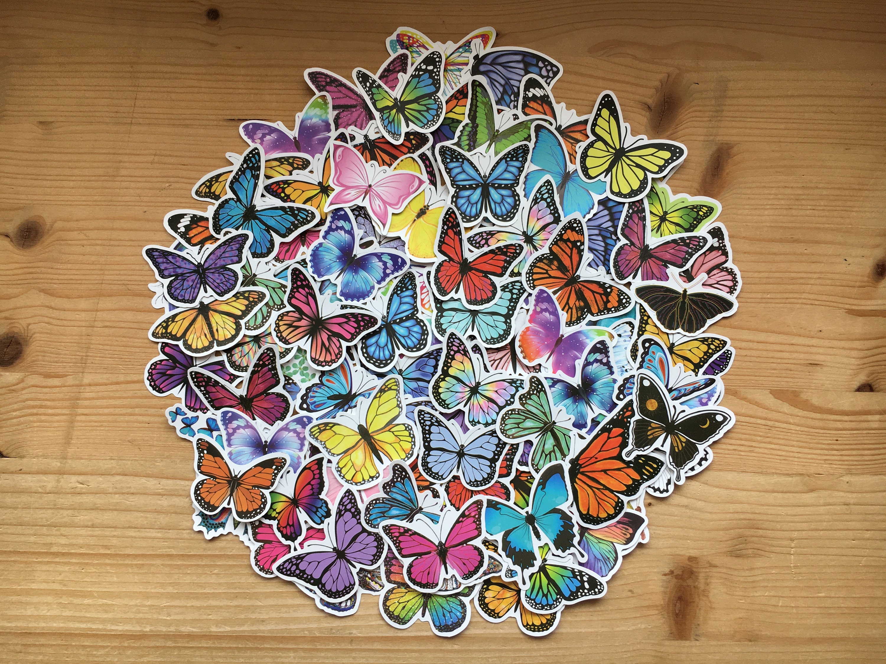 Lot de Stickers Couleurs, Papillons, Insecte, Scrapbooking, Autocollants Pour Loisir Créatif, Décora