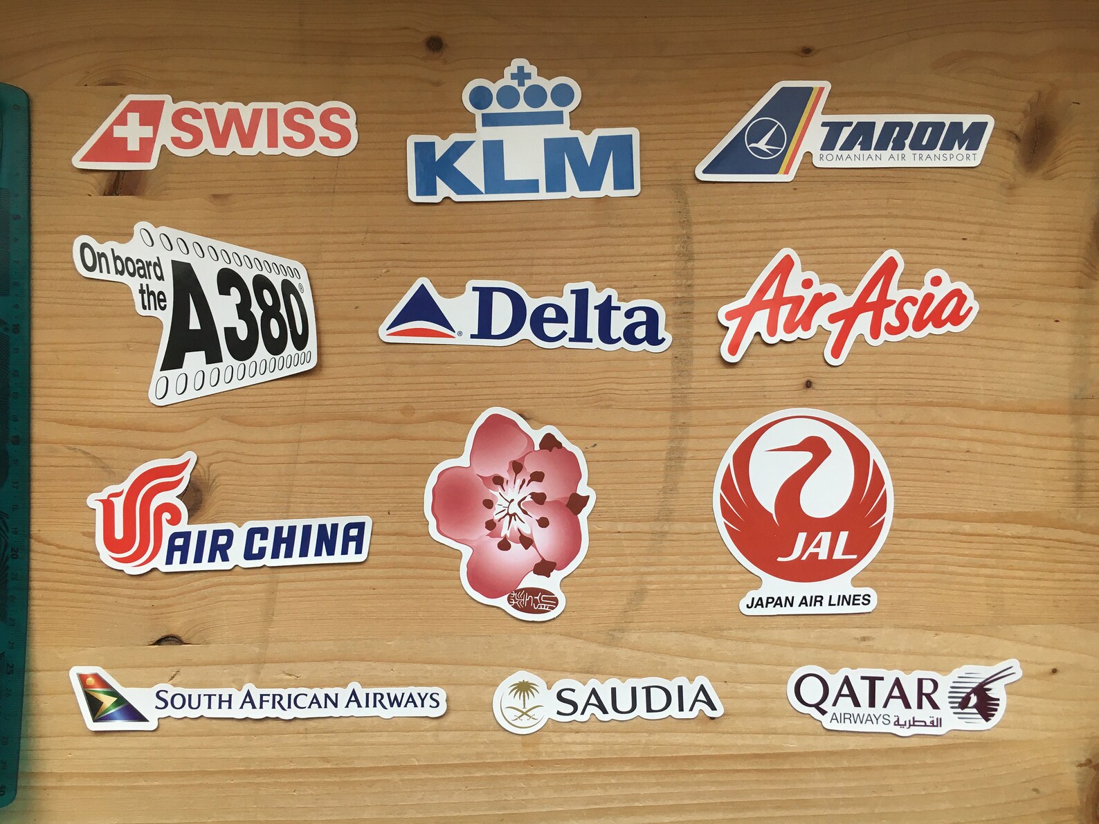 Lot of stickers airlines aviation travel transport Etsy
