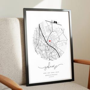 Geschenk zum Einzug - Zuhause Poster Personalisiert Richtfest, Einzugsgeschenke Haus Wohnung für Freunde Sie Ihn Weihnachten Geburtstag