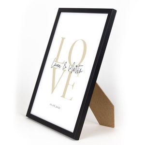 Poster Personalisiert für Paare Love Bild mit euren Namen Datum Geschenk Valentinstag, für Sie, Hochzeit, Weihnachten, Jahrestag Bild 5