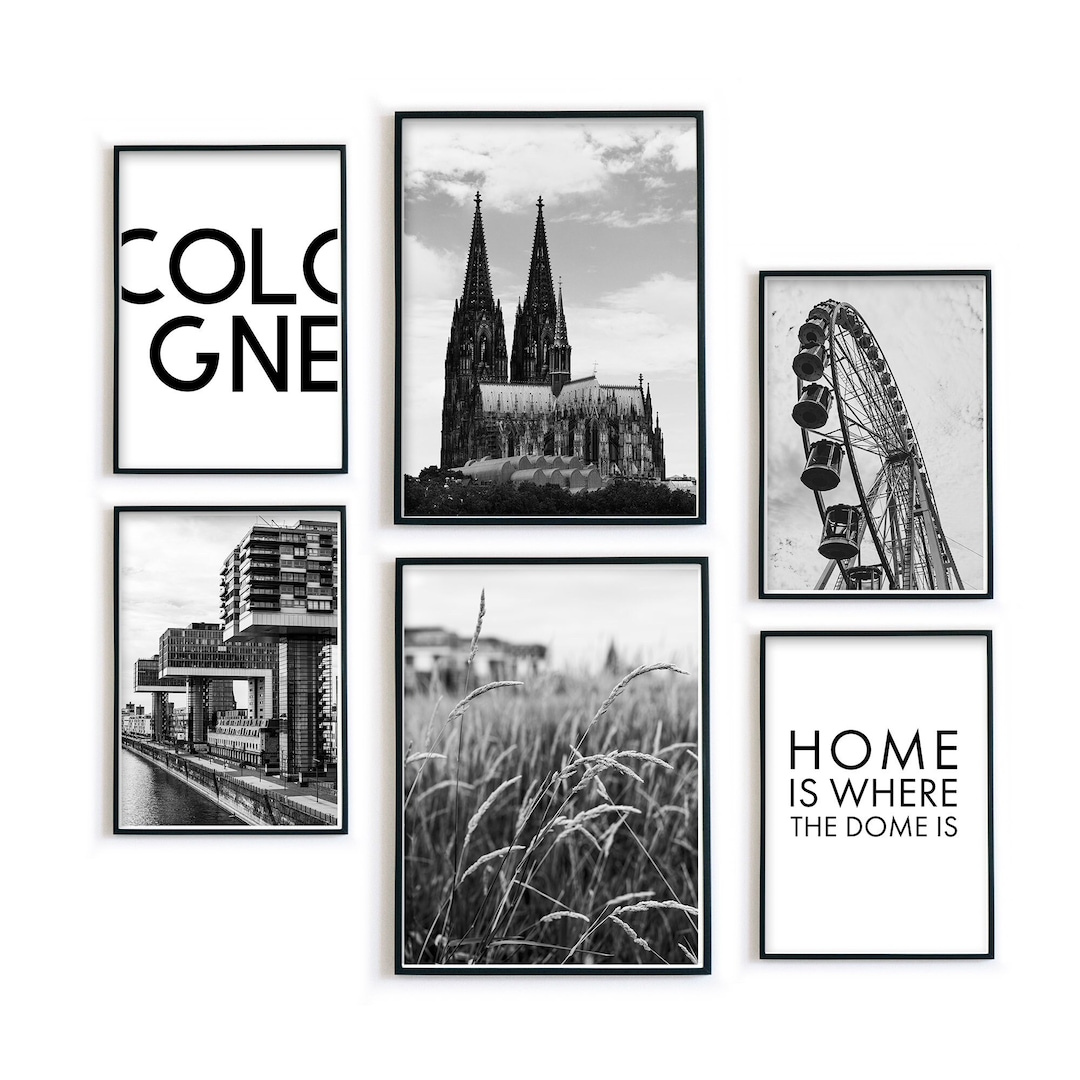 Cologne Poster | Picture Set in Black and White of the Cathedral City ...