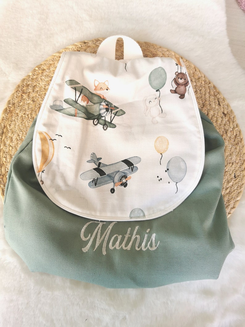 Baby backpack, child backpack for kindergarten, personalized nursery bag, birth gift image 1