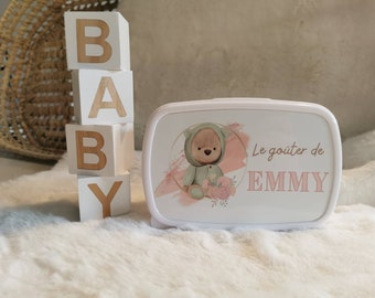 Snack box, lunchbox, personalized first name cake box, pretty design