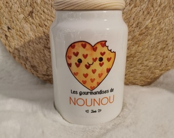 Bocal à Biscuits Personnalisé pour la Fête des Grands-Mères - Un Doux Cadeau Rempli d'Amour - Pot a biscuit personnalisable