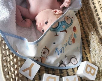Gepersonaliseerde badcape, badhanddoek, babybadhanddoek, babyshowercadeau, alles voor baby's