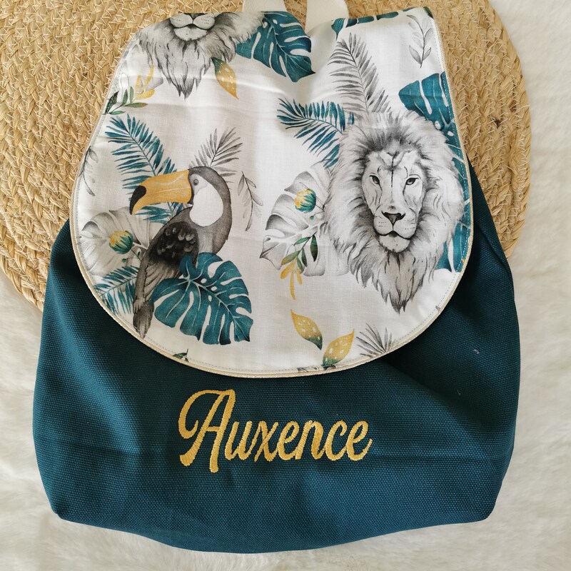 Sac à Dos Enfant Personnalisable Avec Nom Brodé - Velours Côtelé, Pour Crèche, école, Voyage - 4