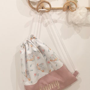 Sac de sport, sac à dos, sac corde enfant, pochon, personnalisé prénom enfant, nombreux tissus à motif