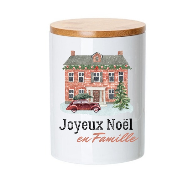 Cadeau de Noël, cadeau famille personnalisé, cadeau enfant Bocal à biscuit personnalisé, pot à biscuit, cookies, decoration de cuisine,