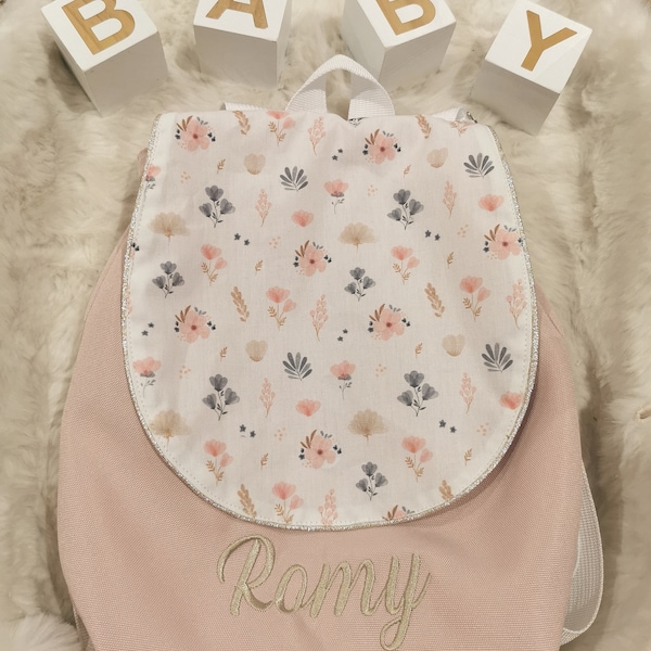 Sac à Dos Enfant en Toile Imperméable - Personnalisable avec plus de 80 Motifs, fleurs, animaux,