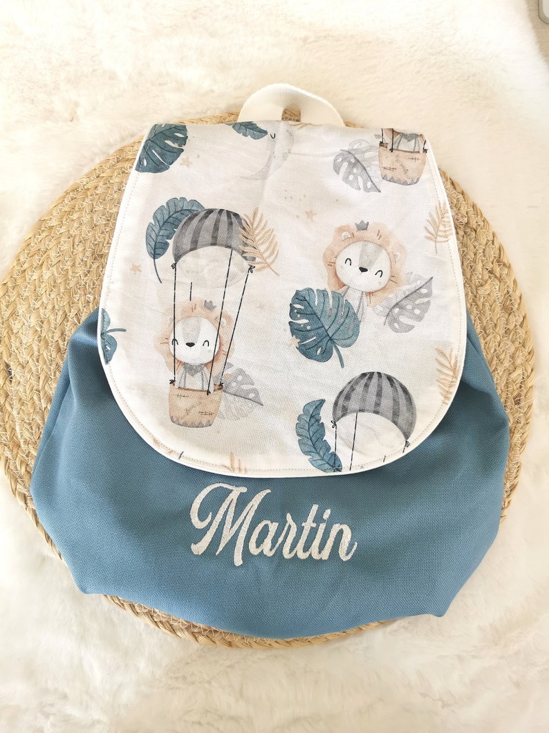 Baby backpack, child backpack for kindergarten, personalized nursery bag, birth gift image 1