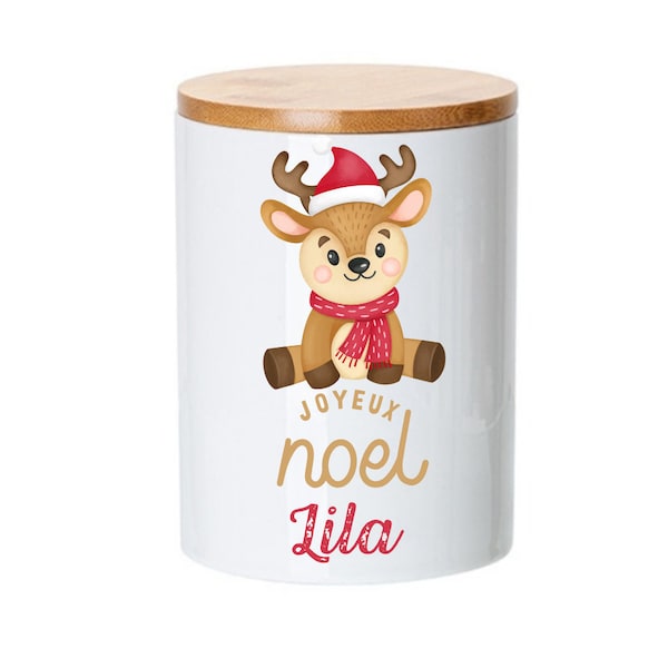 Cadeau de Noël, cadeau famille personnalisé, cadeau enfant Bocal à biscuit personnalisé, pot à biscuit, cookies, decoration de cuisine,