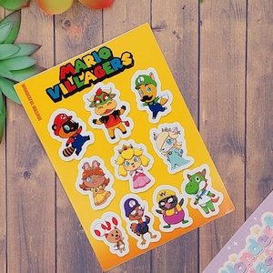 Mario Villagers Glossy Sticker Sheet