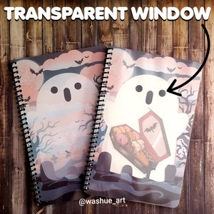 Ghost Graveyard Ita Sticker Book | Reusable Sticker Book | Sticker Collection Book