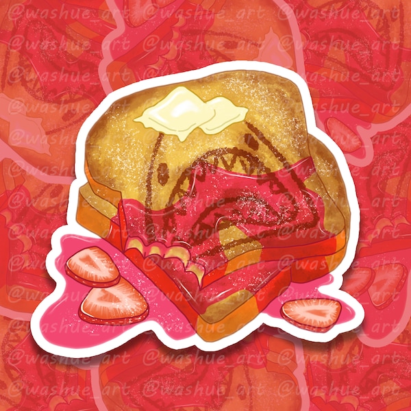 Shark French Toast Vinyl Sticker