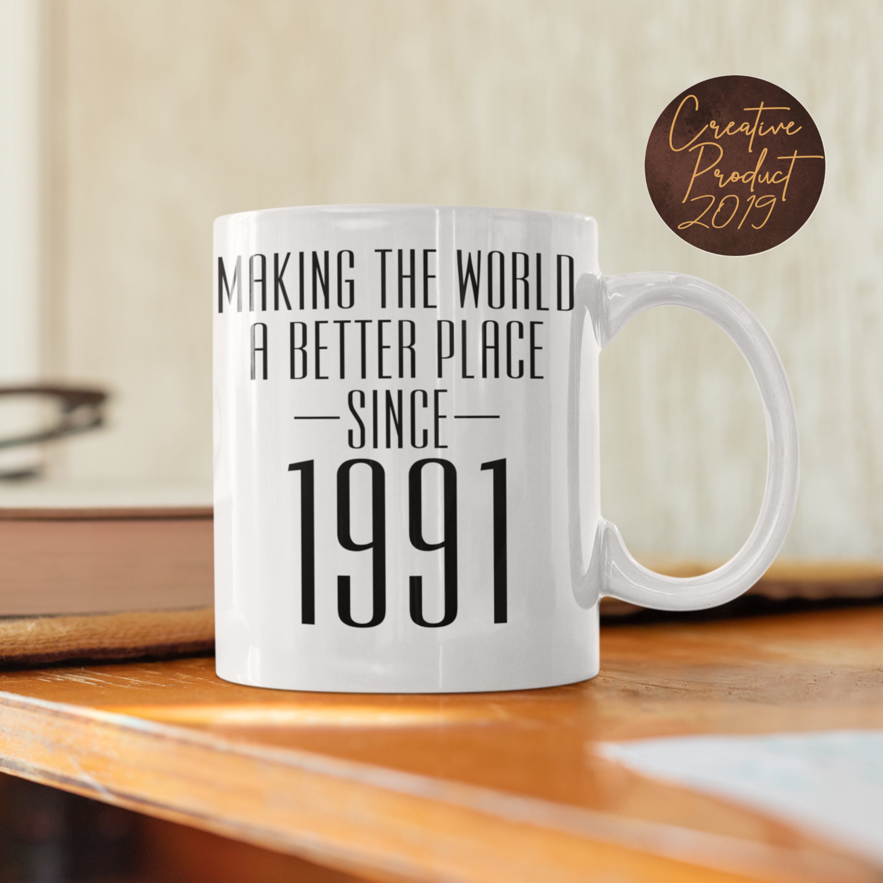 50th Birthday Latte Mug Making the World a Better Place 