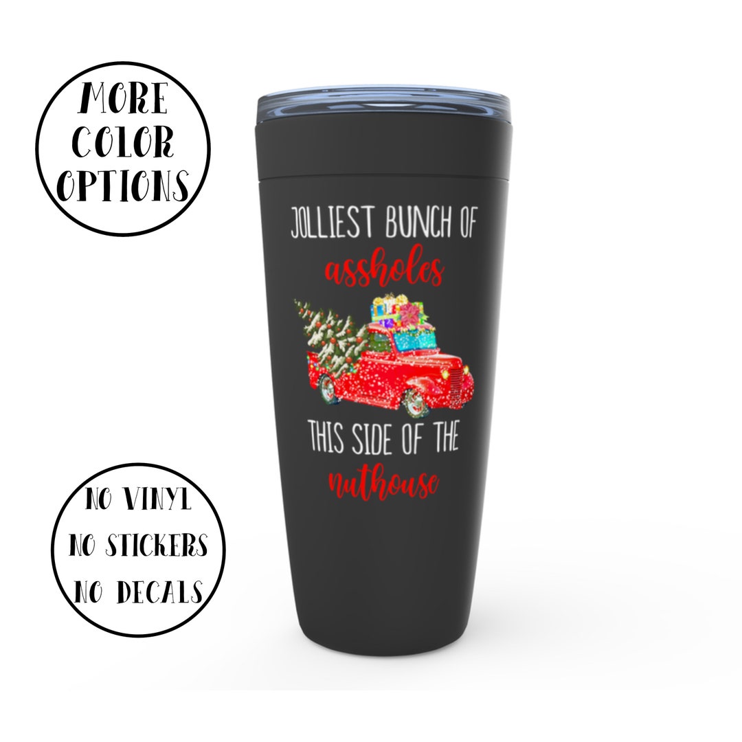 Jolliest Bunch of Assholes Red Truck Custom Christmas Cup - Etsy