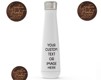 Your text here custom water bottle, Personalized photo water tumbler, Custom gifts metal water bottle, Custom quotes personalized thermos