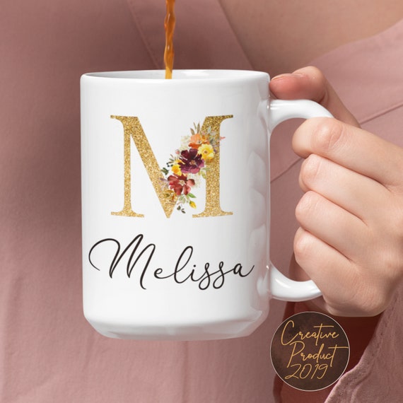 Custom Name And Initial Coffee Mug Personalized Monogram Name Mug Novelty  Cup Funny Letter Design Bi…See more Custom Name And Initial Coffee Mug