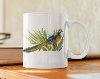 Tasse à Café Aquarelle Arc-en-ciel, Tasse D'oiseau, Cadeau D