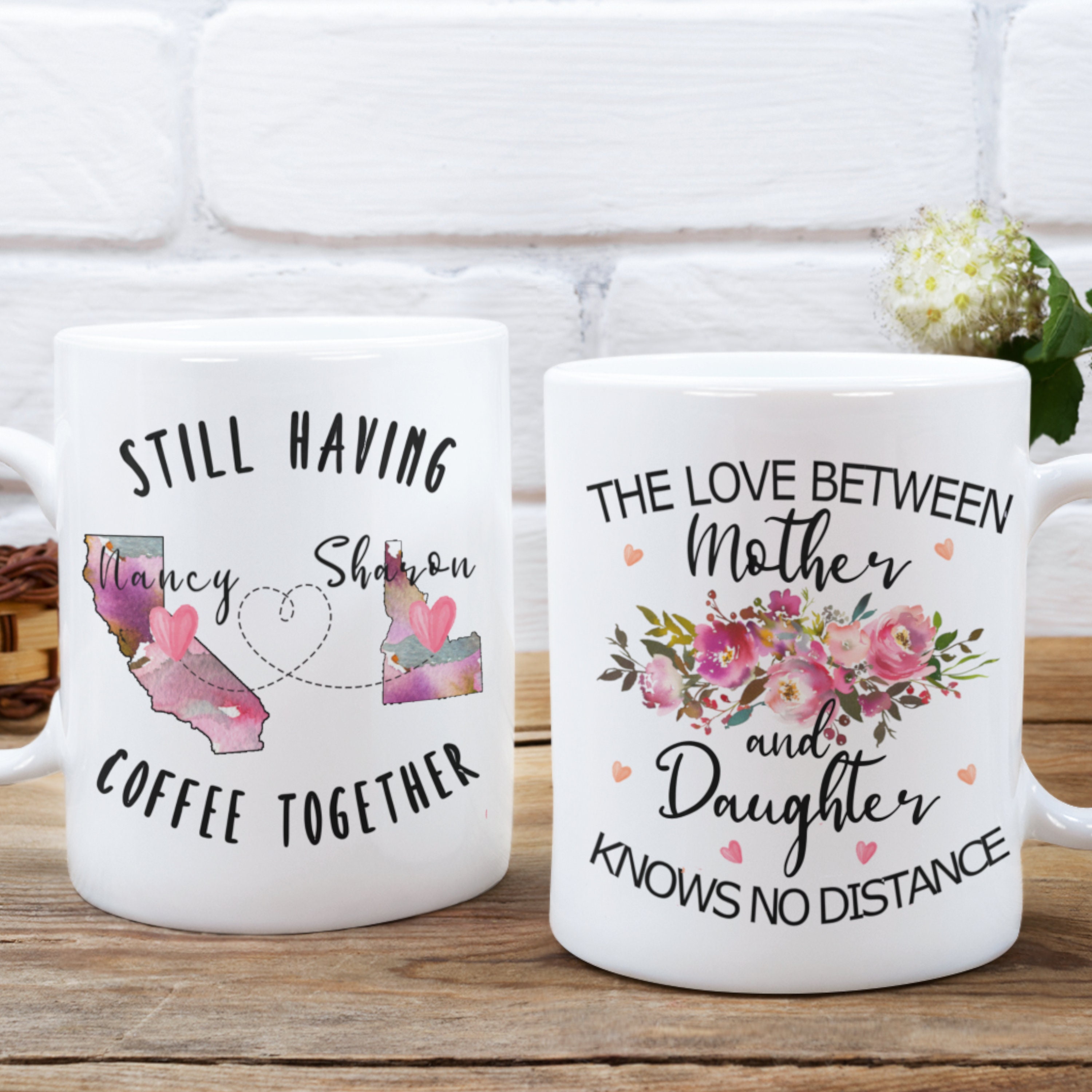 Personalized Long Distance Mom & Son or Daughter Mug