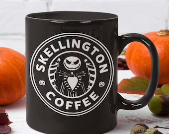 Jack skellington spooky season witch gifts halloween mug, Party decoration witch cup, Jack and sally day of the dead skeleton ghost tumbler