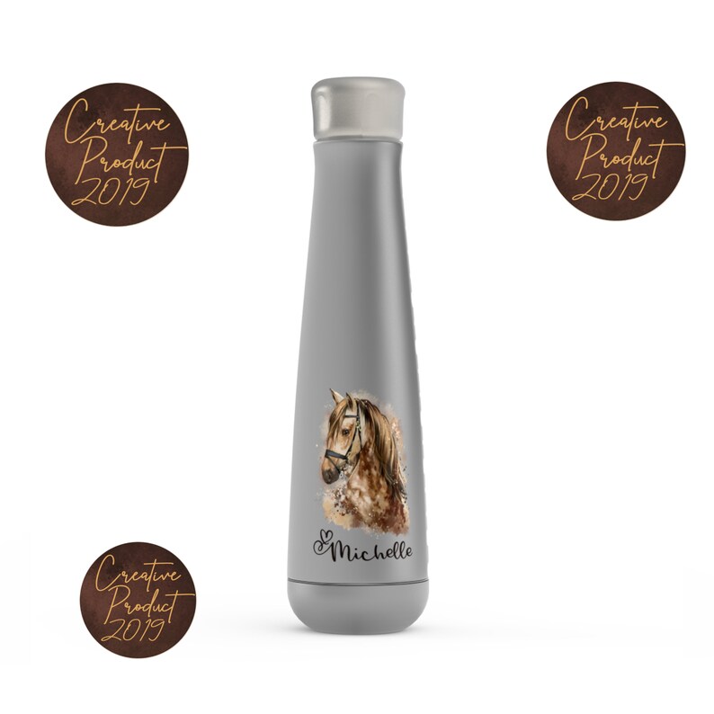 Watercolor Horse Custom Water Bottle - Thumbnail 2